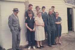 Rasmus, Anna, Myrtle, Marie, Carol, Gene, Dean, Dale Domsten & Oliver Olson