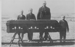 Martin, Jonas, Rasmus, Jens Domsten at Mary Domsten's Funeral