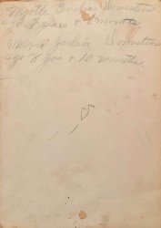 Back of picture of Marie & Myrtle Domsten