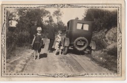 Rasmus, Marie and Myrtle Domsten at Fish Lake, Canada